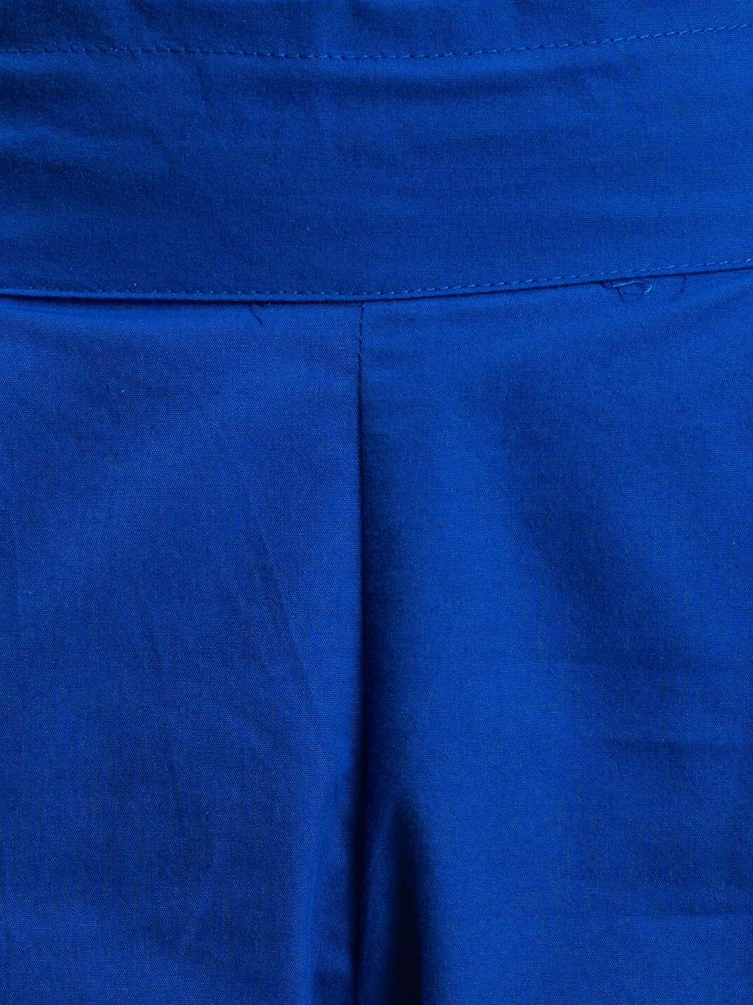 Final styled image of royal blue poplin cotton co-ord set