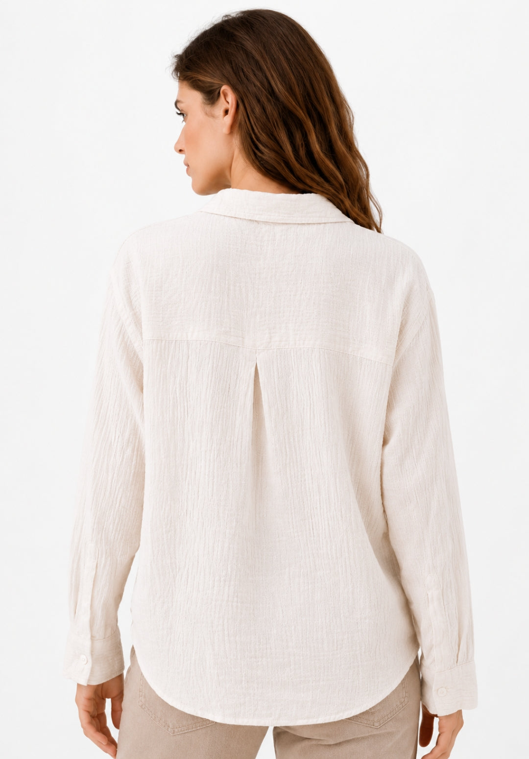 Off-White Wrinkled Cotton Shirt