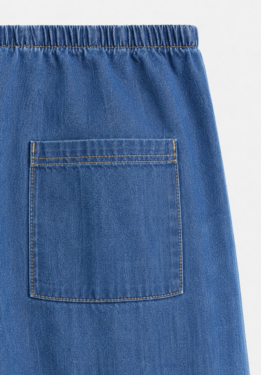 Dark Blue Denim Drawstring Trousers