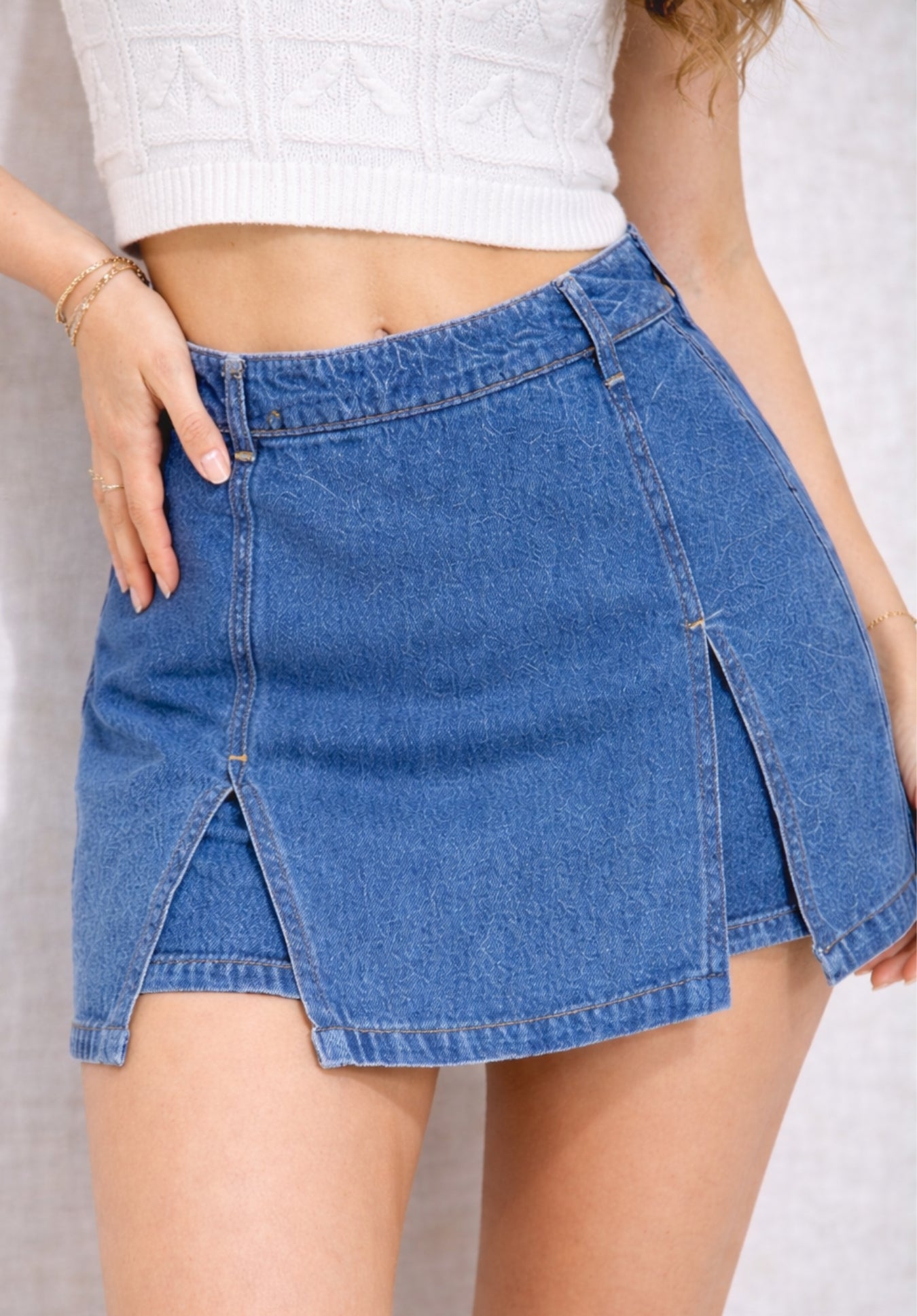 Blue Denim Skort