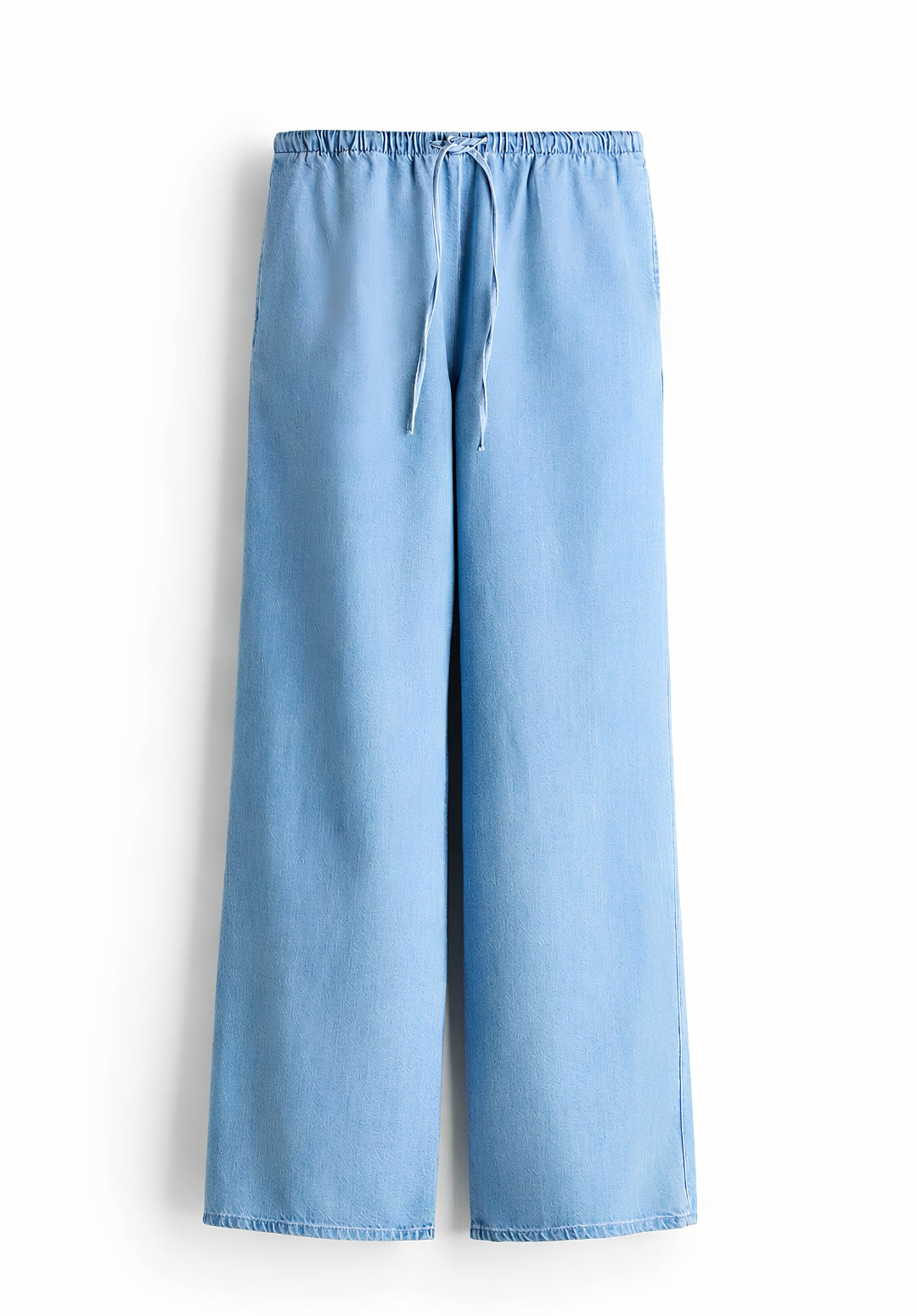 Light Blue Denim Drawstring Trousers