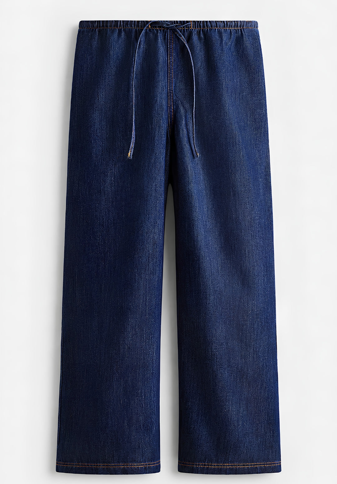 Natural Blue Denim Drawstring Trousers