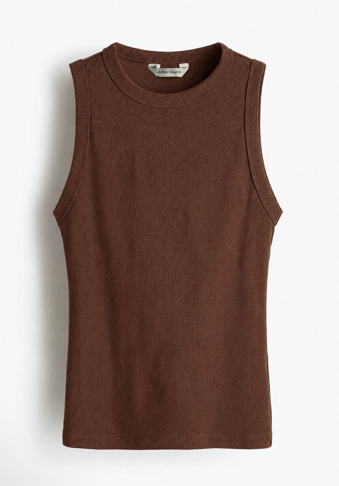 Brown Ribbed Top