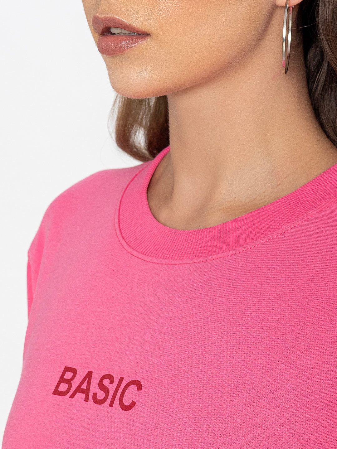 Pink sweatshirt jogger co-ord - side view