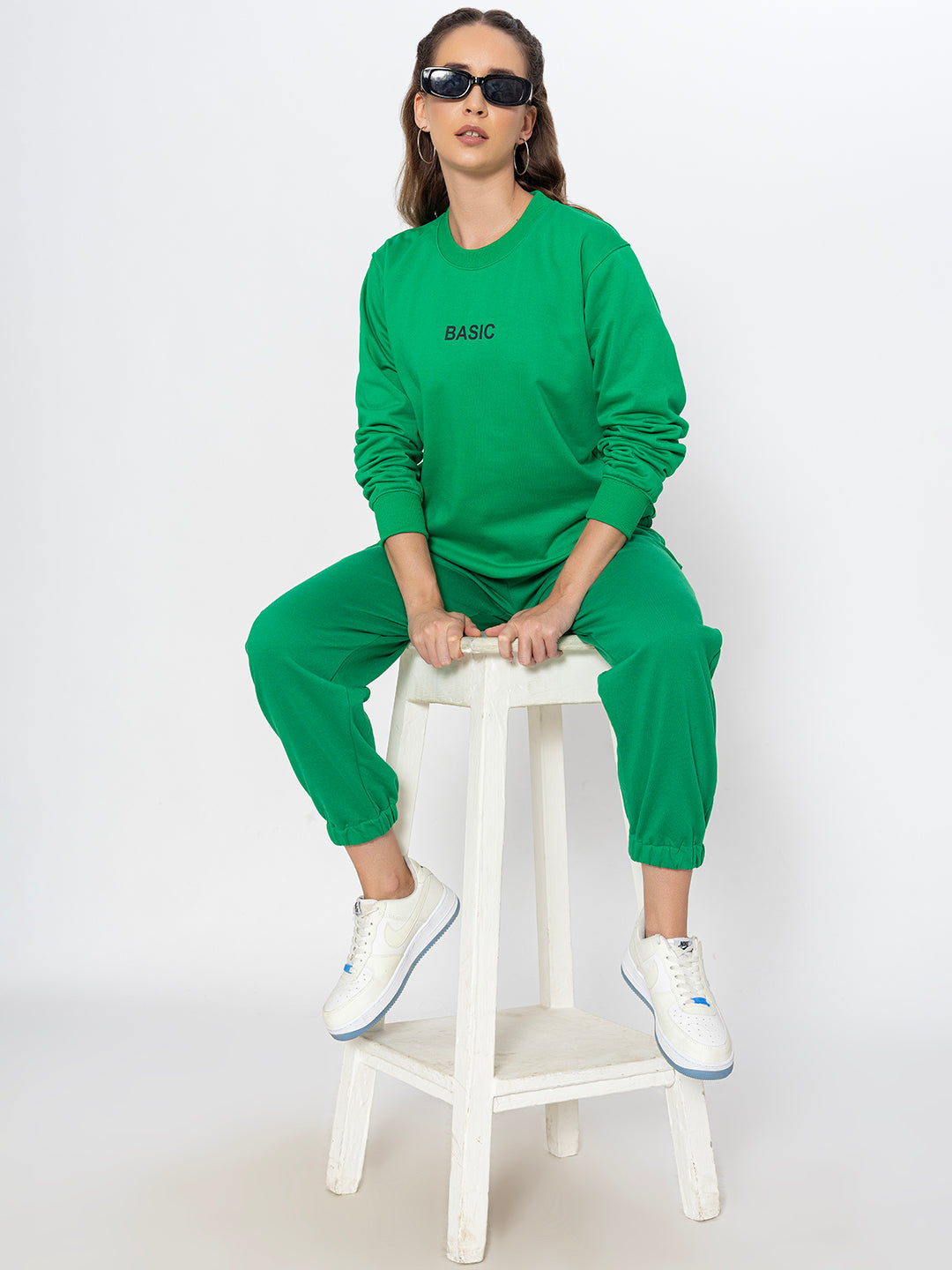 Green jogger co-ord - tapered ankle detail