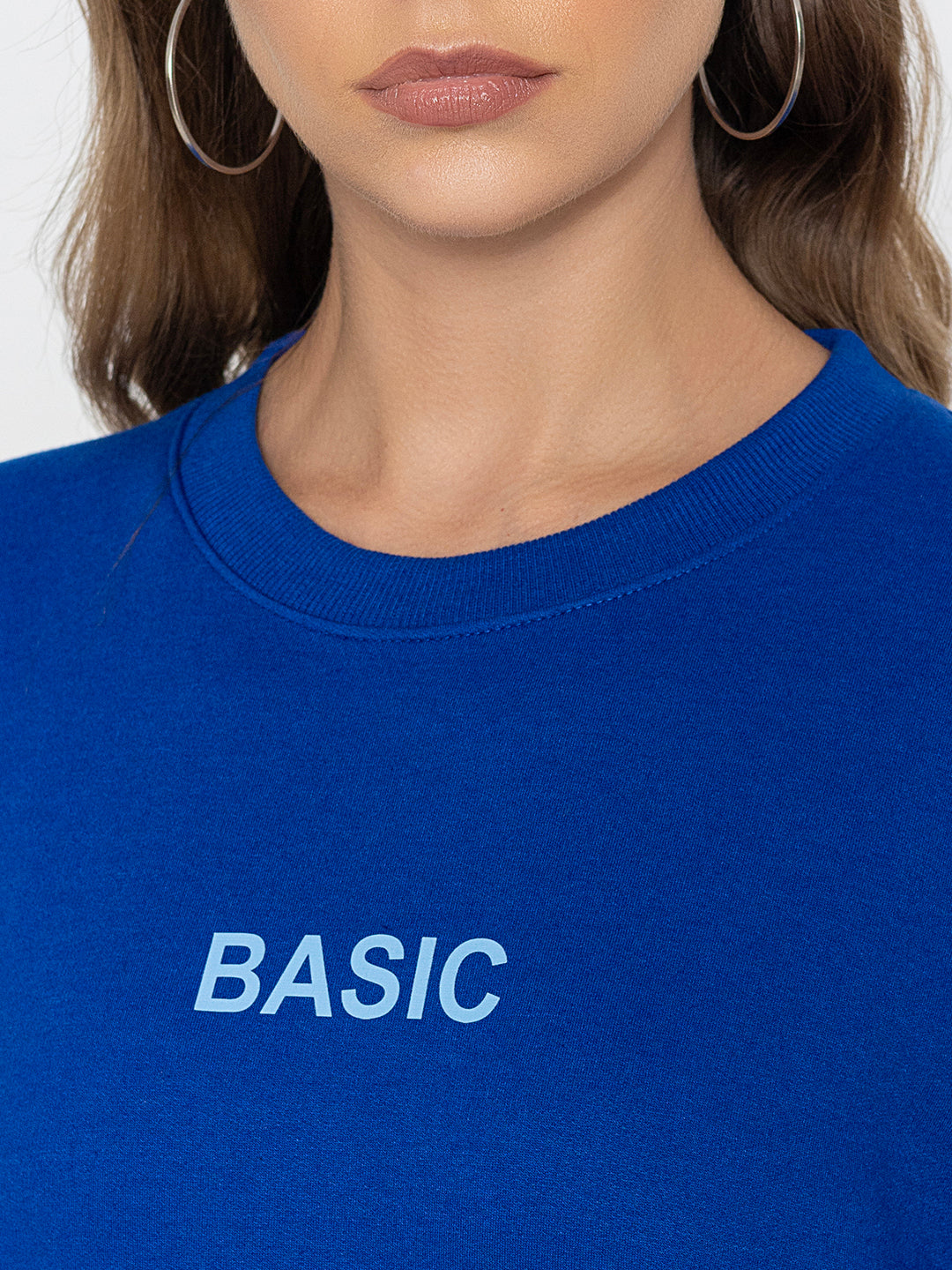 Blue jogger drawstring waist - detail