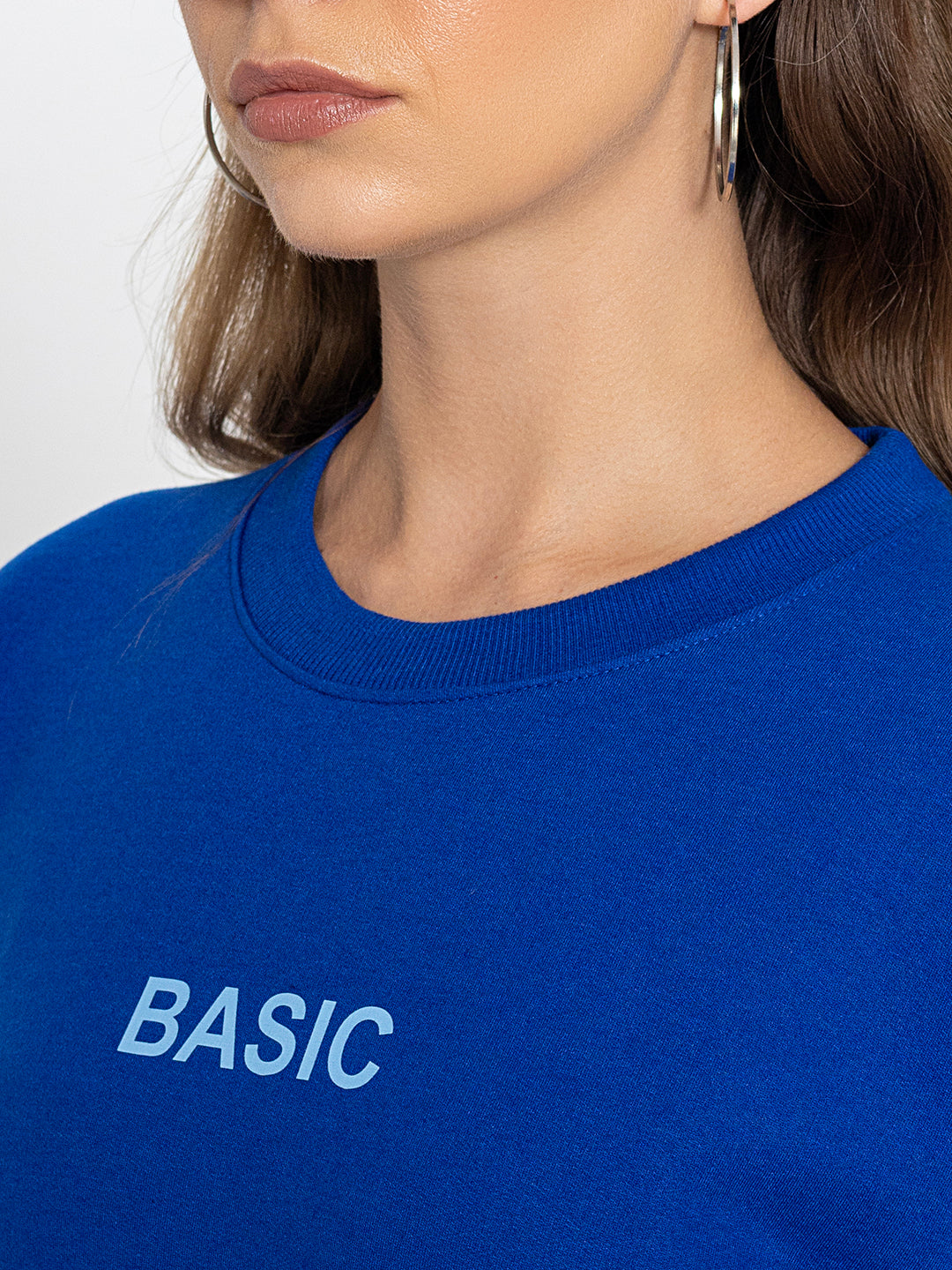 Blue sweatshirt jogger co-ord - side view