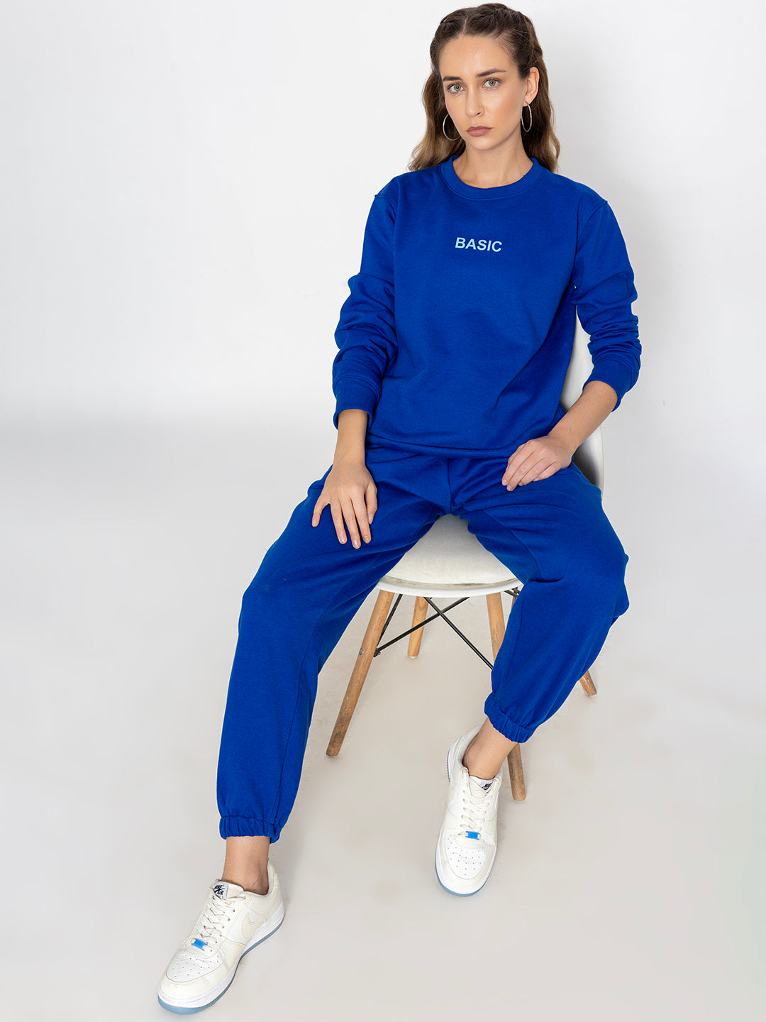 Blue co-ord loungewear set for women - back view