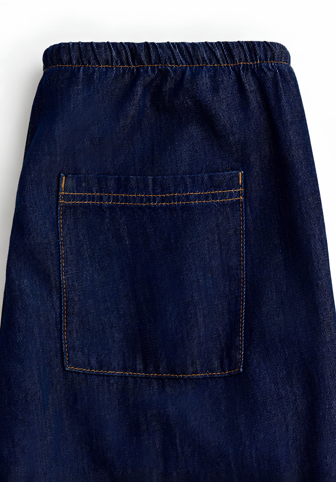 Natural Blue Denim Drawstring Trousers