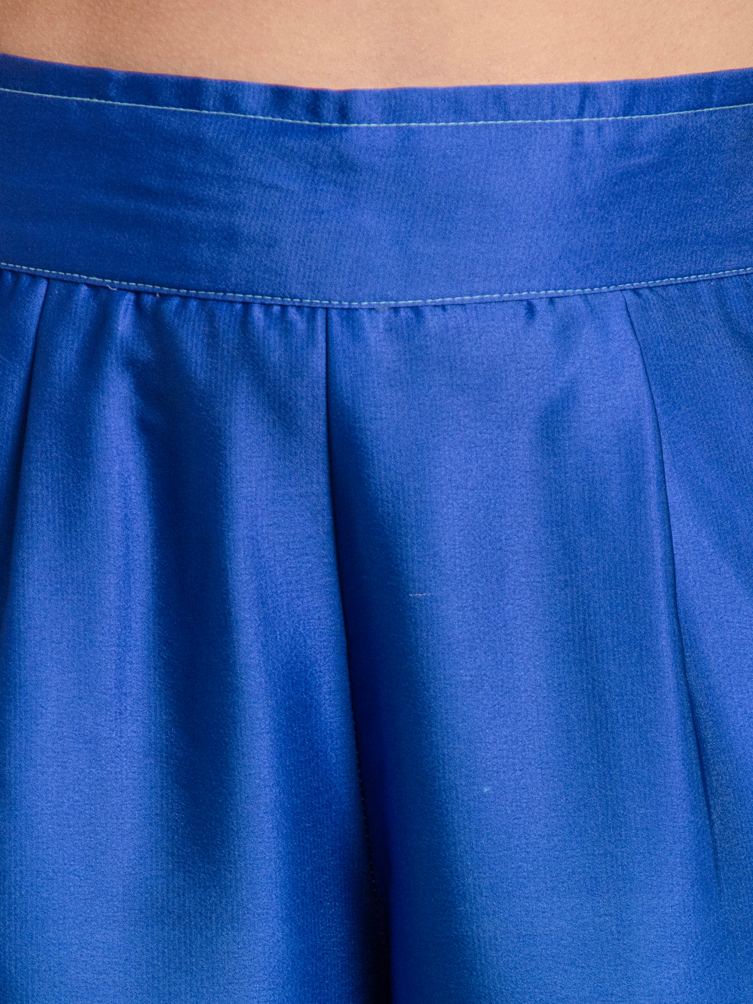 Styling angle of blue ombre satin co-ord set