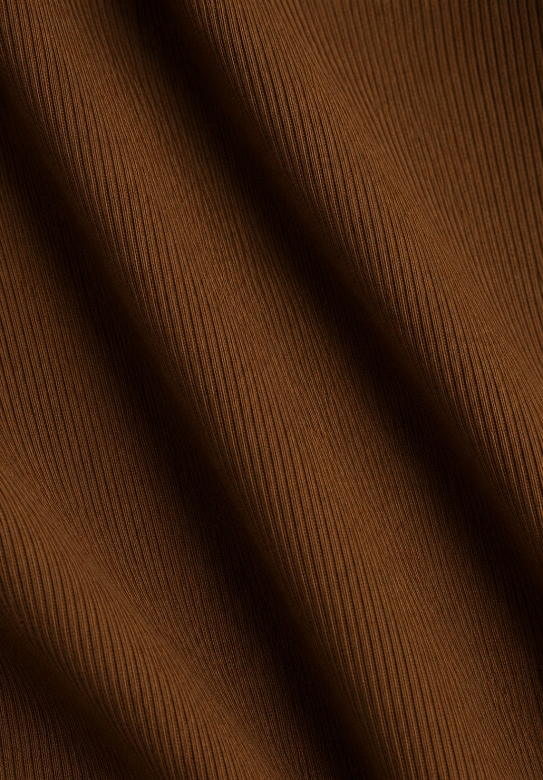 Brown Ribbed Top