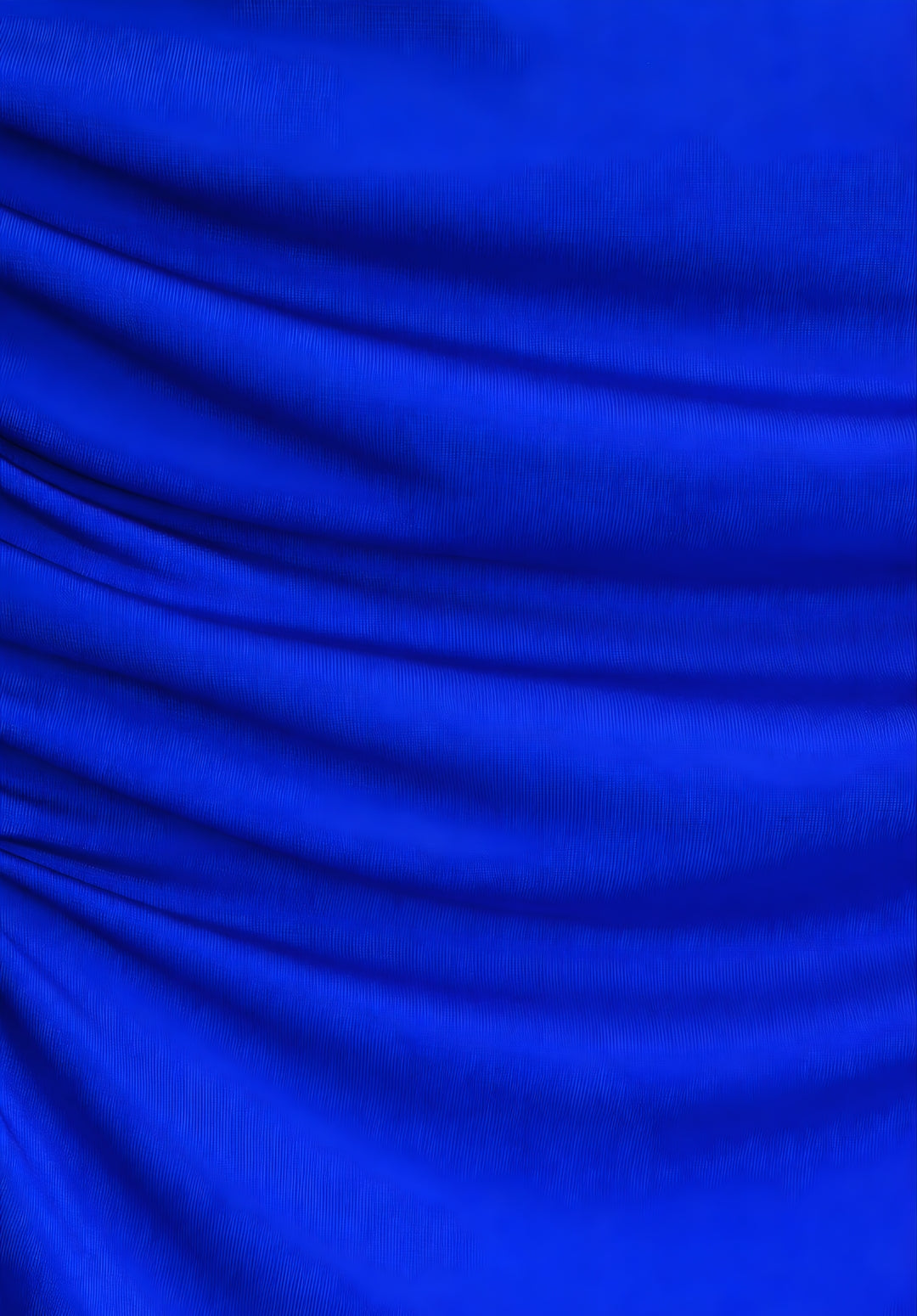 Full-length view of royal blue bodycon party dress