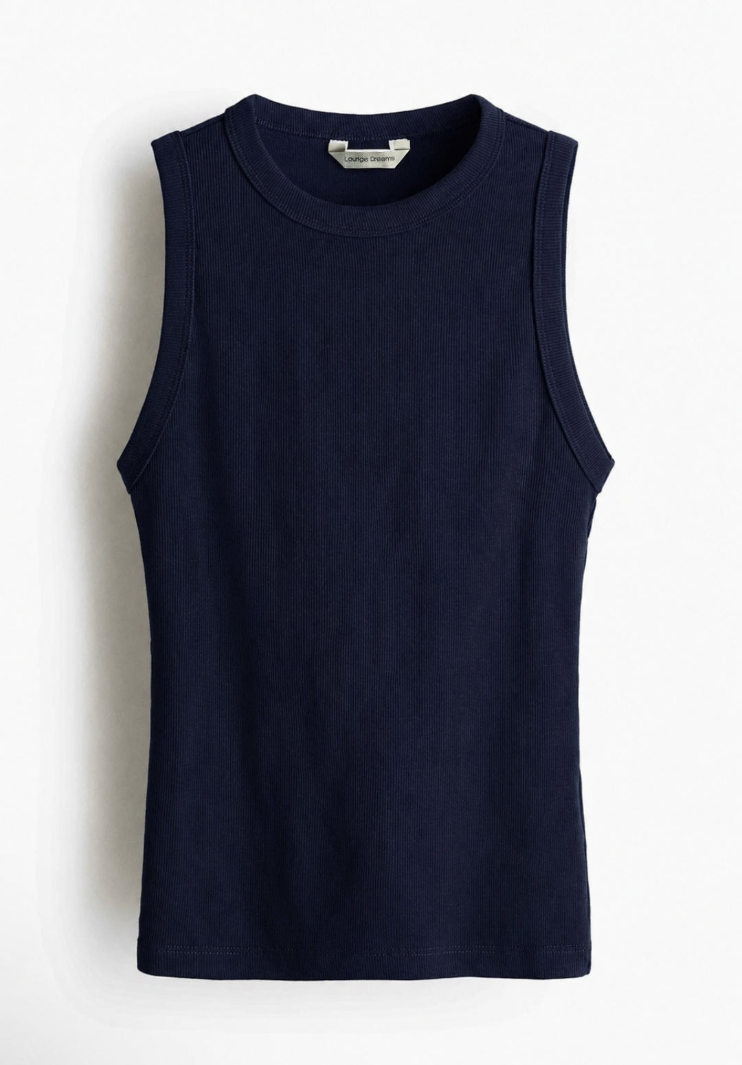 Navy Ribbed Top