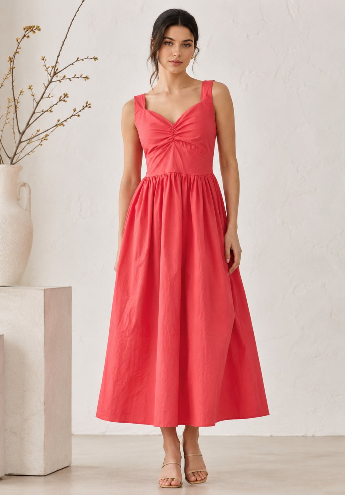 Fit and Flare Midi Dress view 3