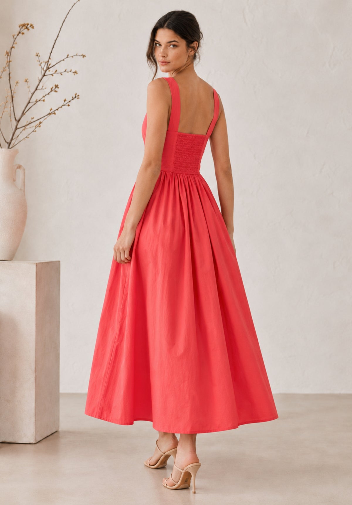 Fit and Flare Midi Dress back
