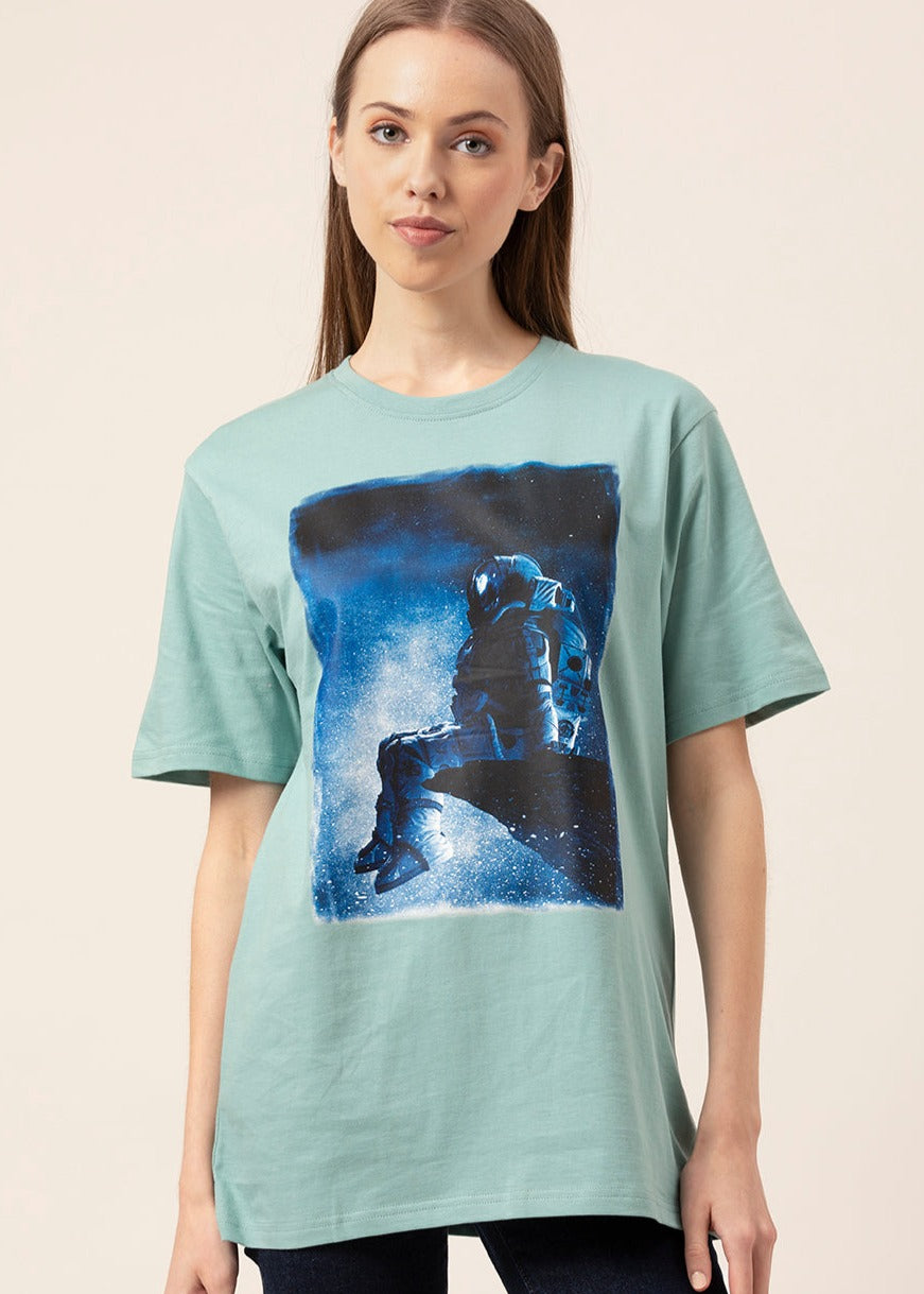 Front view of Astronaut oversized cotton t-shirt