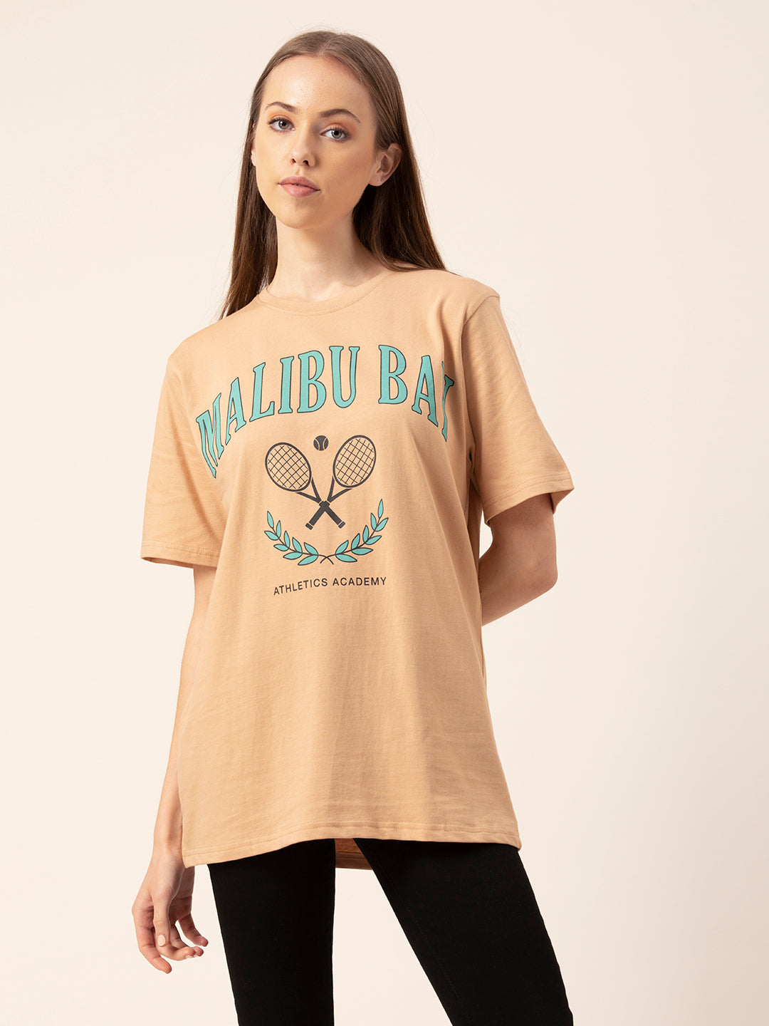 Malibu Bay oversized t-shirt drop shoulder side view