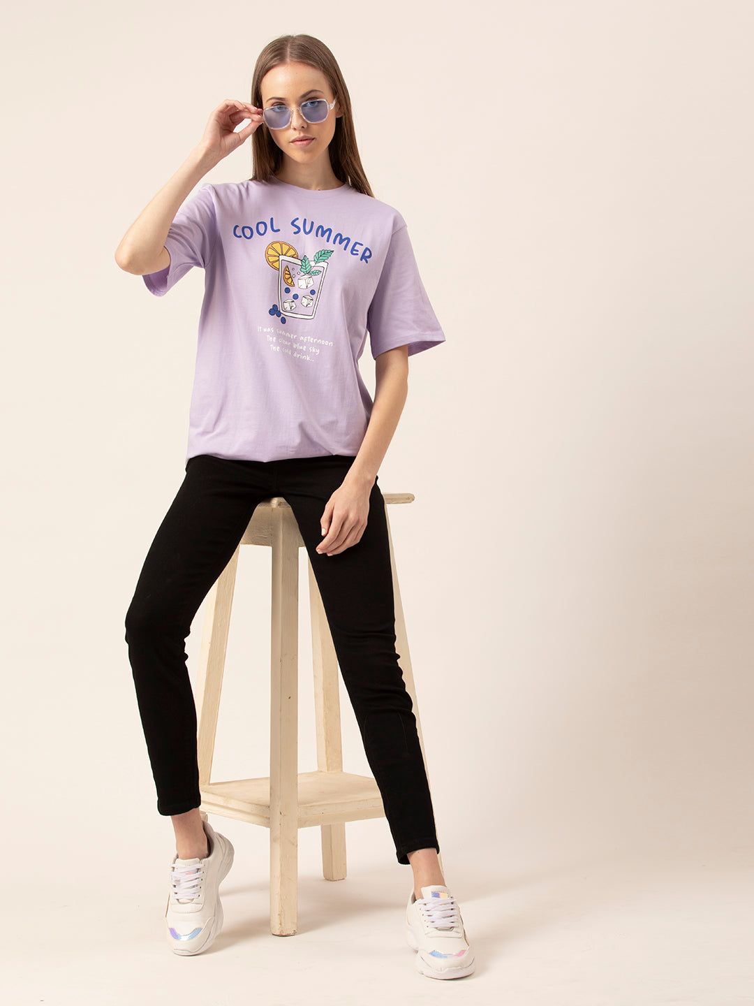Cool Summer graphic t-shirt drop shoulder fit
