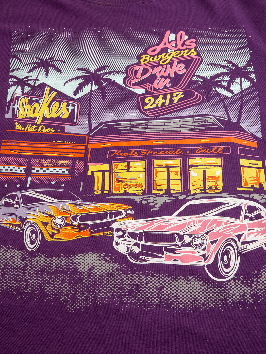 Back view of Cars oversized t-shirt