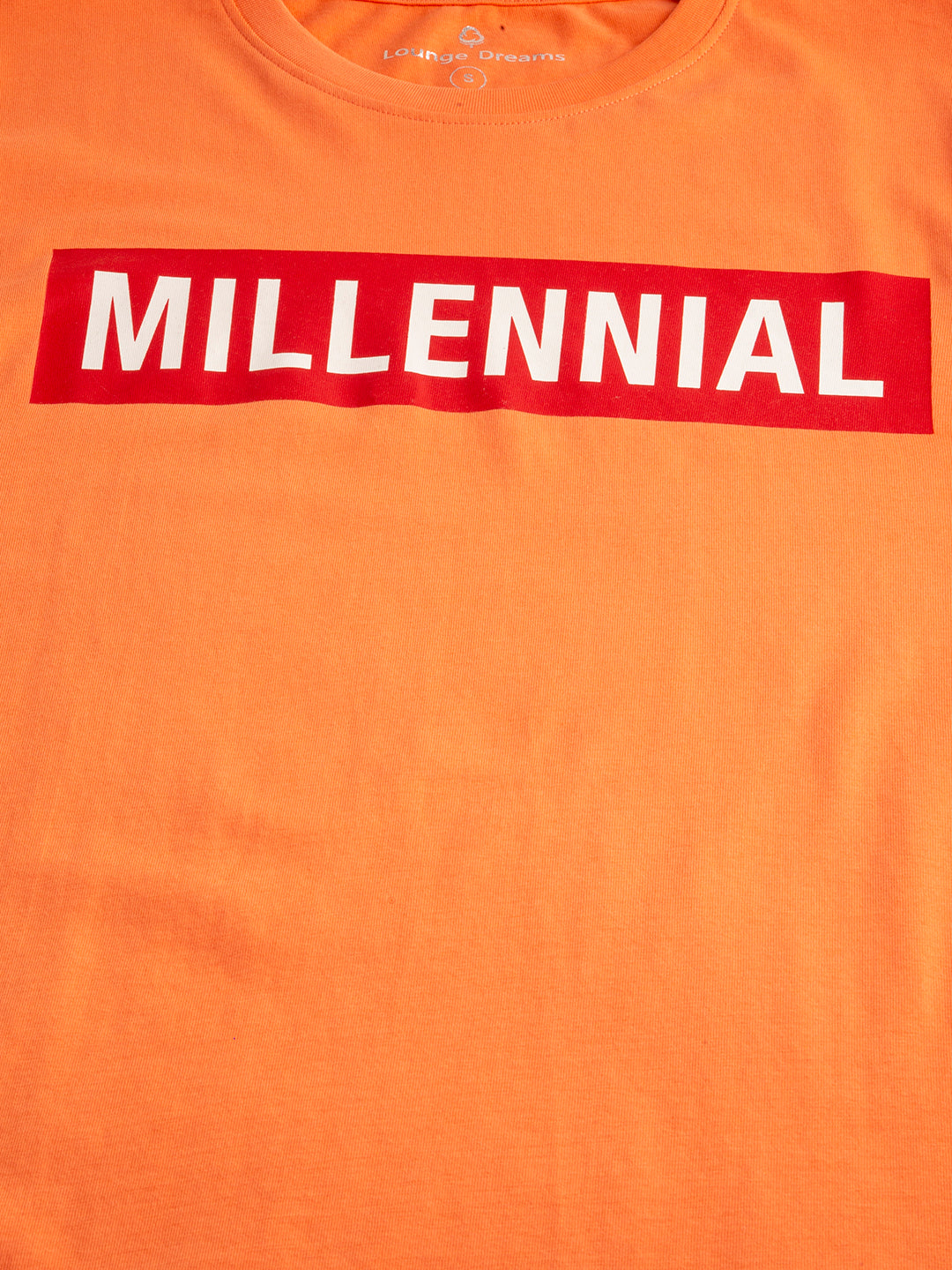 Back view of Millennial oversized t-shirt