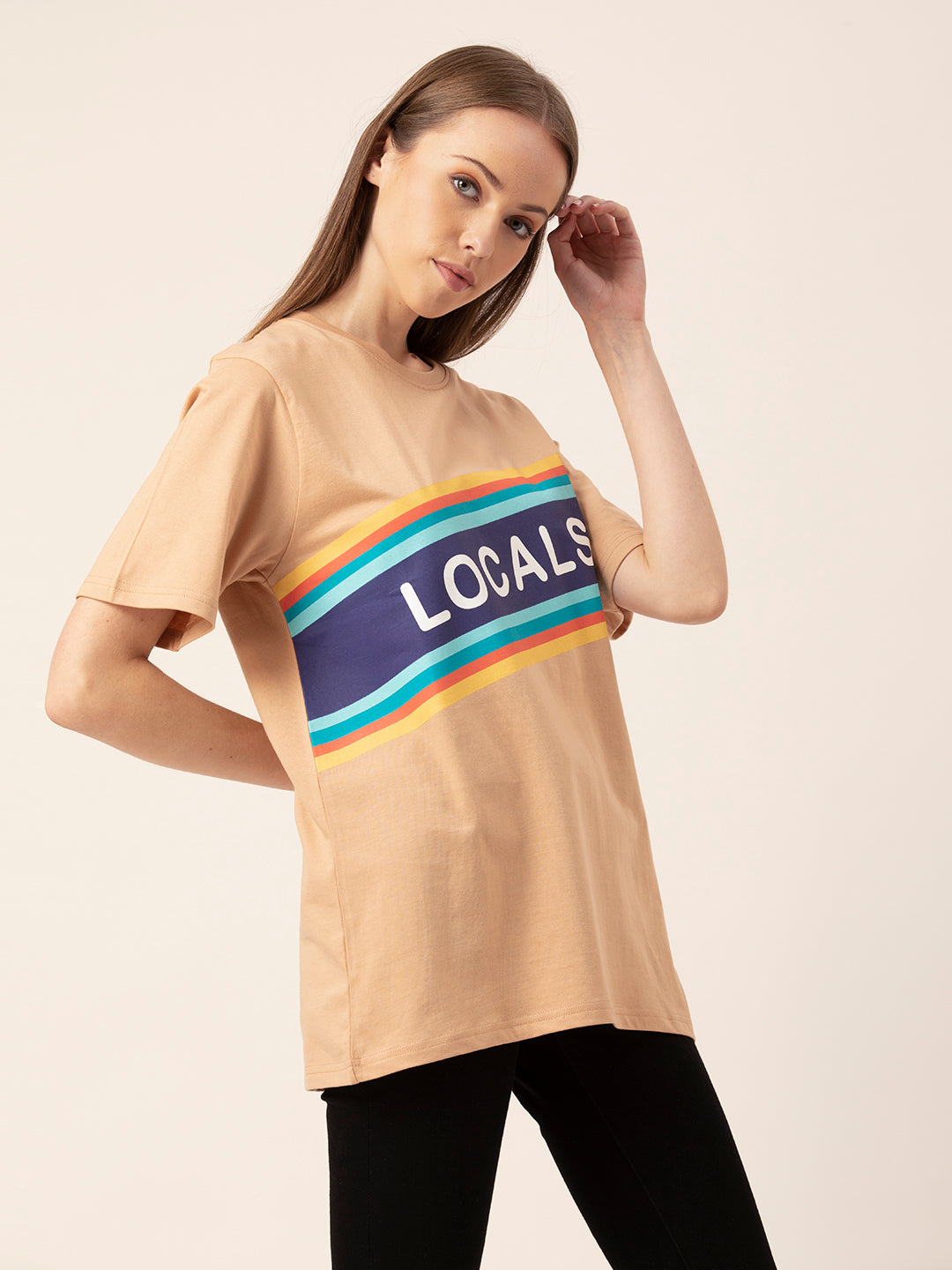 Back view of Locals oversized t-shirt