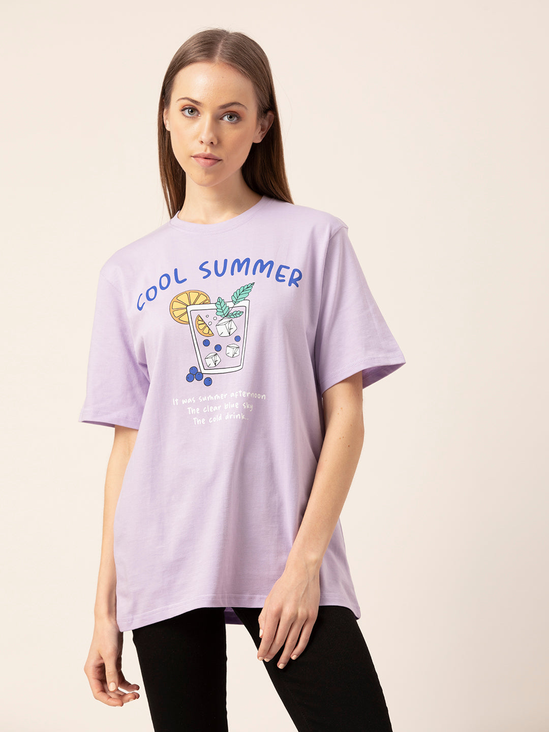 Cool Summer oversized t-shirt side view