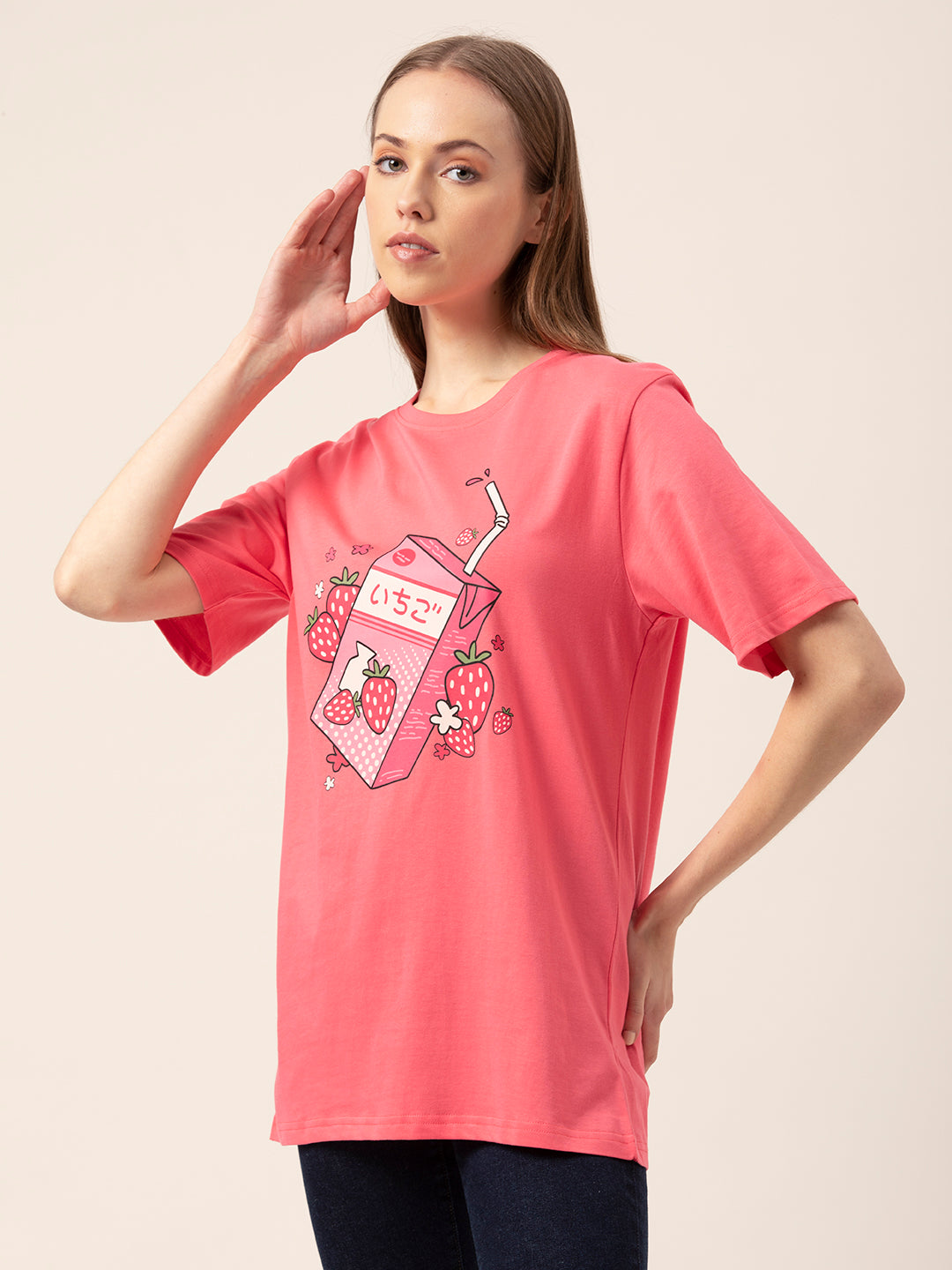 Back view of Juice Box oversized t-shirt