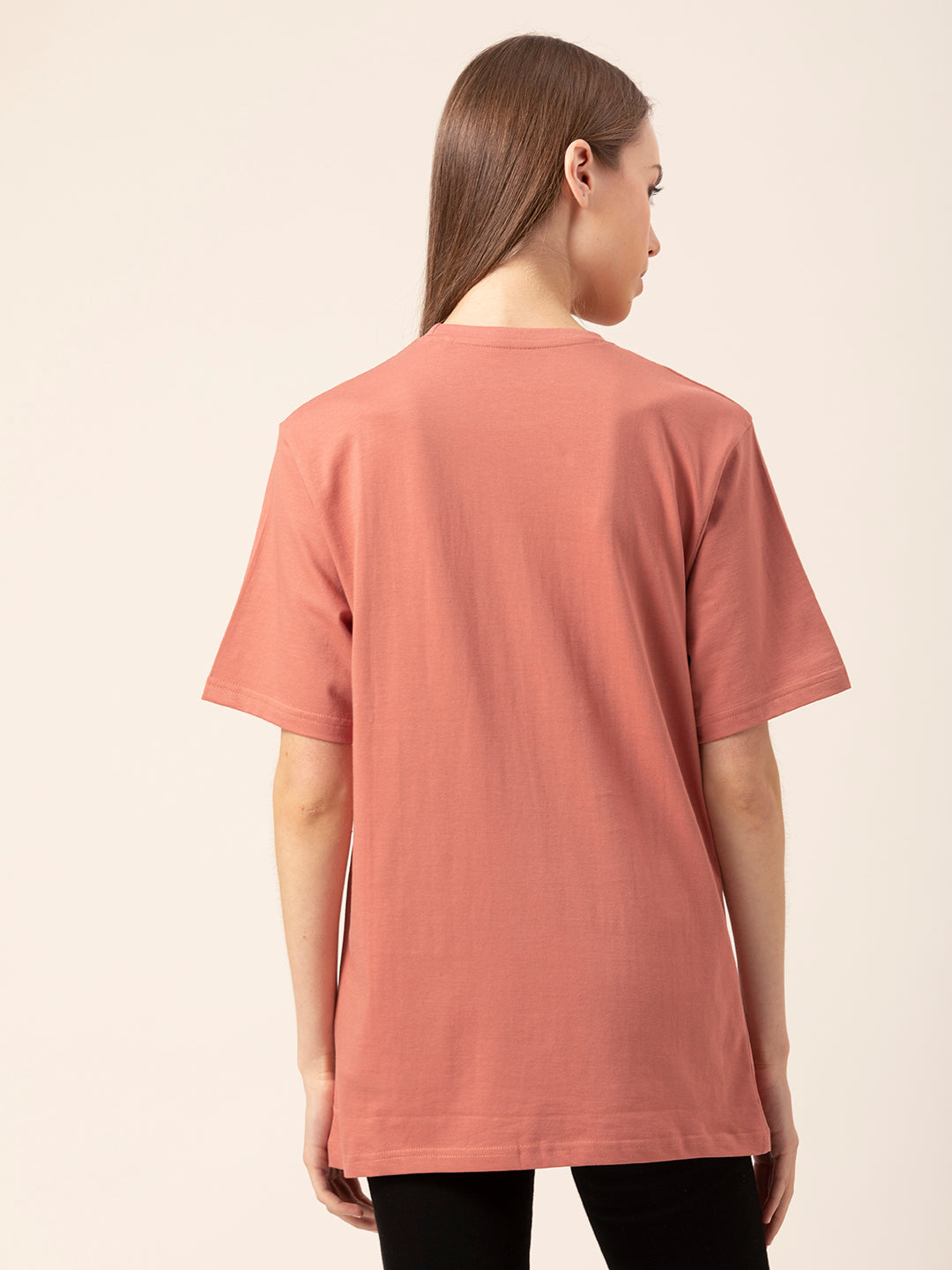 Full outfit shot styled with Heires oversized tee