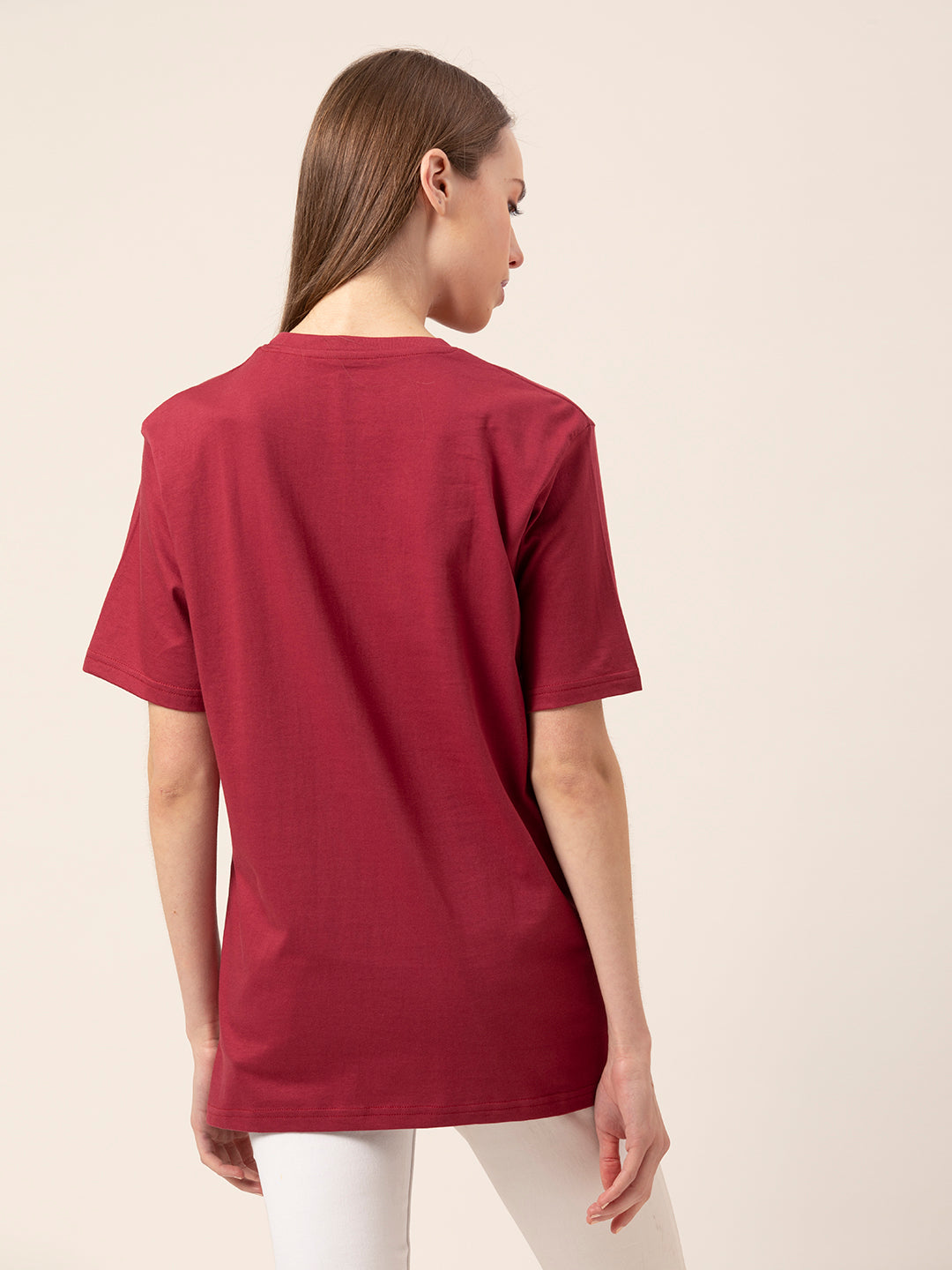 Detail shot of round neck on Surf Up tee