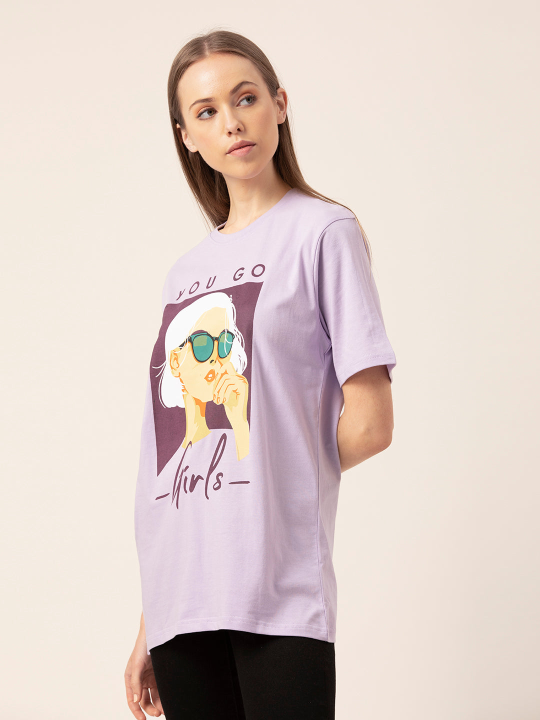 Back view of You Go Girl oversized t-shirt