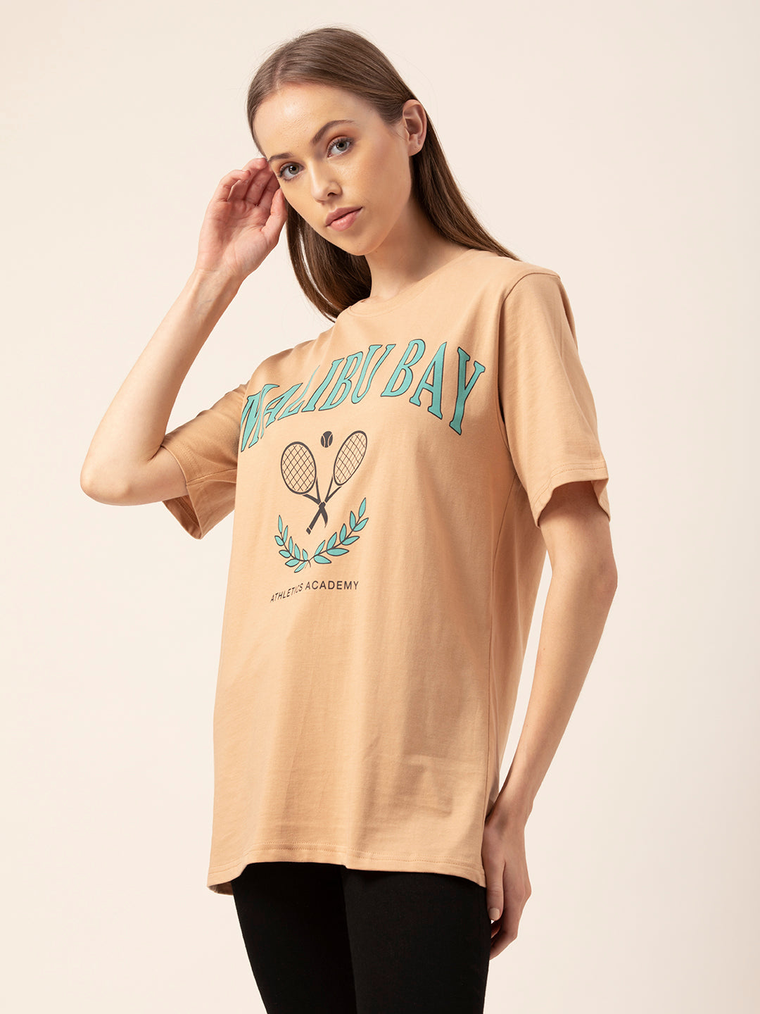 Malibu Bay graphic tee back view