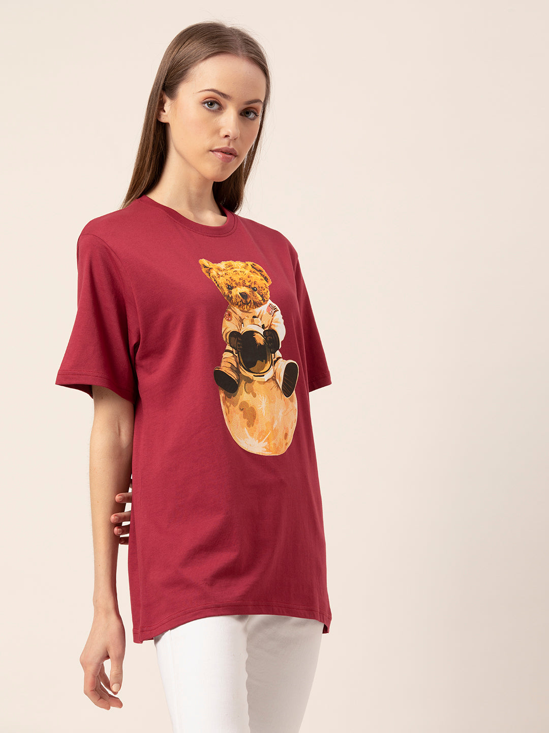 Back view of Astronaut Teddy oversized t-shirt