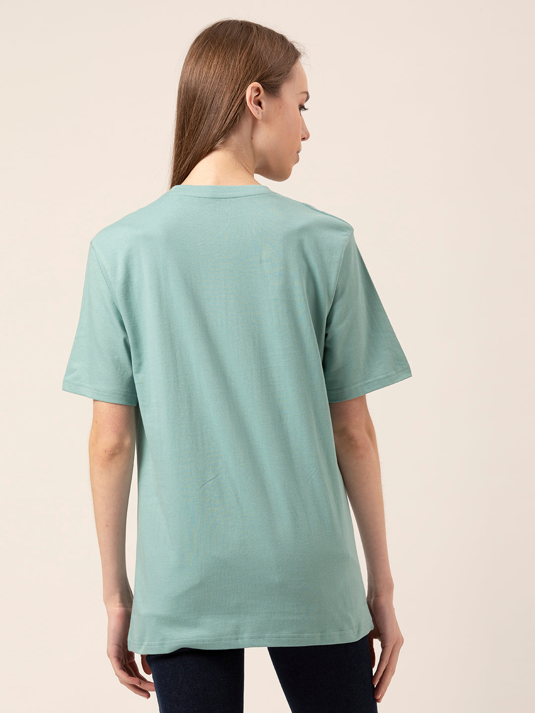 Side angle of Astronaut graphic t-shirt
