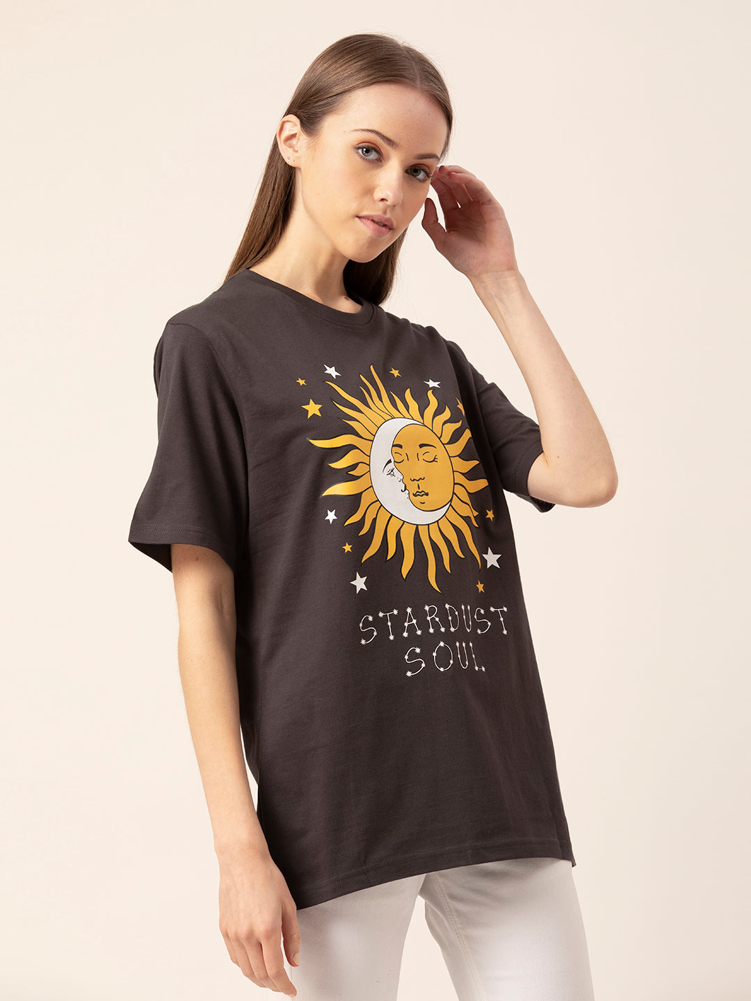 Star Dust oversized t-shirt cotton fabric texture