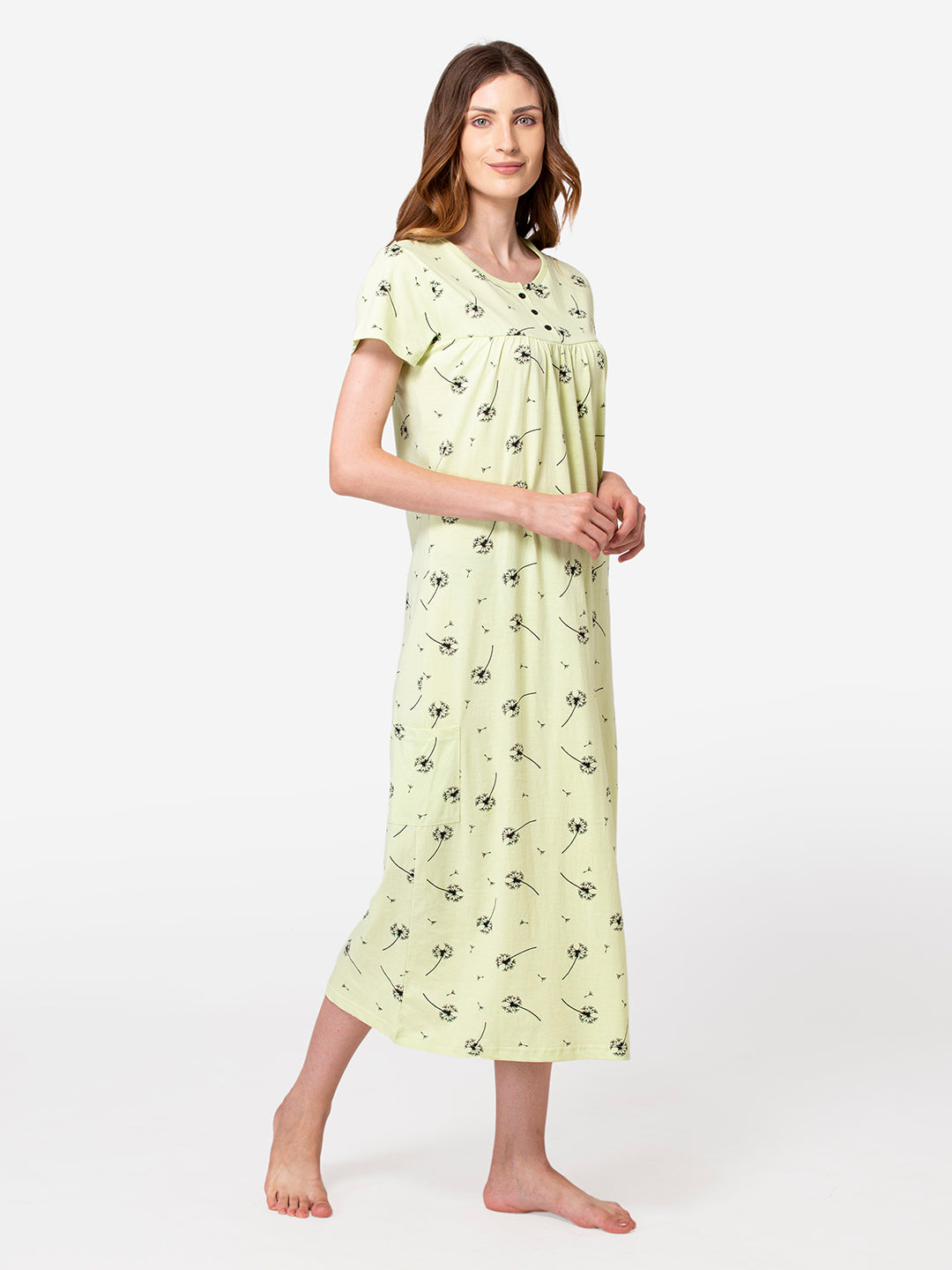 Light green cotton nightgown fabric texture