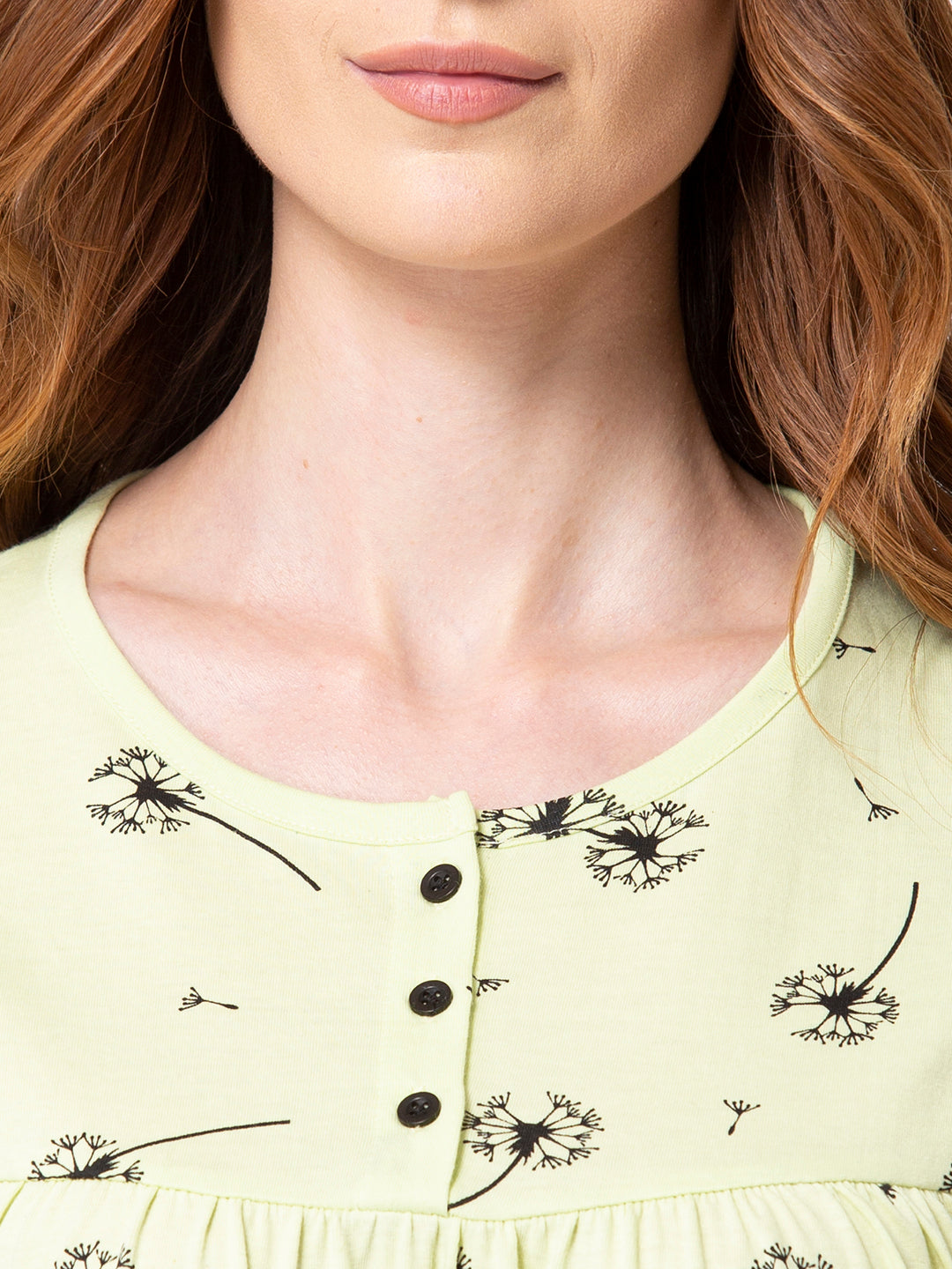 Light green cotton nightgown styled outfit